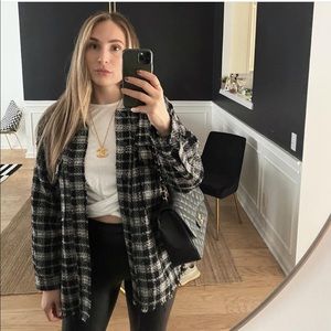 Zara Textured Weave Overshirt XS